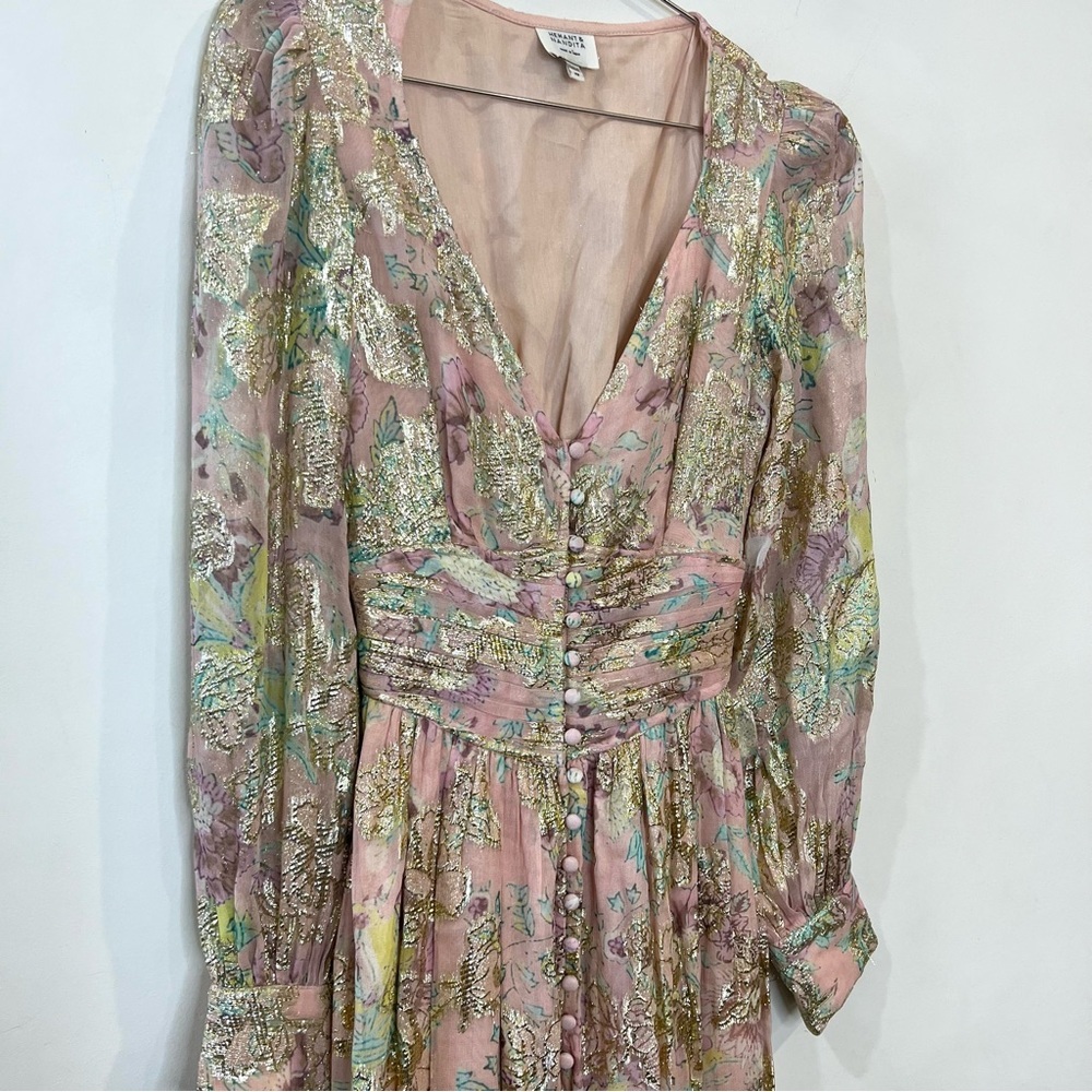 Hemant and Nandita Nora Maxi Dress in rose pink size XS - Picture 6 of 14